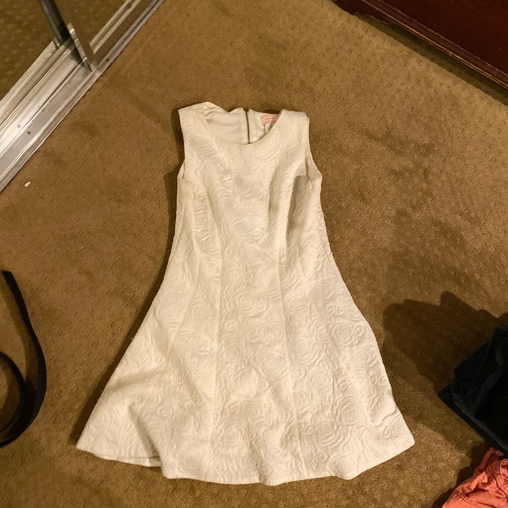 White midi dress